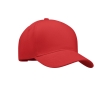 Baseball cap made of thick cotton twill, size 7 1/4, 260 g/m2 colour red