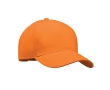 Baseball cap made of thick cotton twill, size 7 1/4, 260 g/m2 colour orange