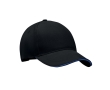 Heavyweight two-tone cotton twill baseball cap, 260 g/m2 colour blue