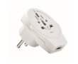 Compact travel adapter with USB Type-A port colour white