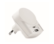 European charger with Type-A and Type-C connectors colour white
