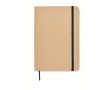Notebook with cardboard cover and recycled paper, A5 colour black