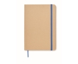 Notebook with cardboard cover and recycled paper, A5 colour blue