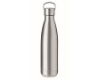 Steel bottle with closure and handle, 500 ml colour matt silver