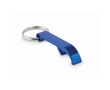 Bottle opener keyring made from recycled aluminium colour blue