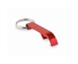 Bottle opener keyring made from recycled aluminium colour red