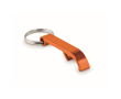 Bottle opener keyring made from recycled aluminium colour orange