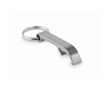 Bottle opener keyring made from recycled aluminium colour silver