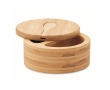 Salt and pepper shakers made of bamboo with a rotating lid colour wood