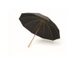 Windproof RPET pongee umbrella with manual opening, Ø 104 colour black