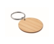 Affordable round keyring made from bamboo colour wood