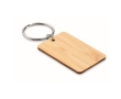 Affordable rectangular bamboo keyring colour wood
