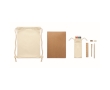 Children's paint set with pencil, eraser, ruler and sharpener colour beige