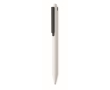 White recycled ballpoint pen with blue ink and colored clip colour black