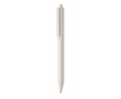 White recycled ballpoint pen with blue ink and colored clip colour white