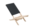 Folding wooden beach chair in a pack of 2 colour black