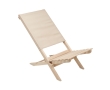 Folding wooden beach chair in a pack of 2 colour beige