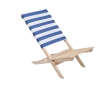 Folding wooden beach chair in a pack of 2 colour blue