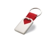Keyring in a heart shape for Valentine's Day colour red