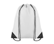 Drawstring bag in cool colours, made of 190T polyester colour white