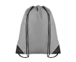 Drawstring bag in cool colours, made of 190T polyester colour grey
