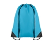 Drawstring bag in cool colours, made of 190T polyester colour turquoise