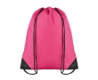 Drawstring bag in cool colours, made of 190T polyester colour fuchsia