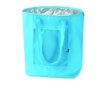 Foldable cooler bag with aluminimum interior for summer events colour light blue