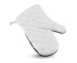 Practical cotton oven glove with a rubberized side colour white
