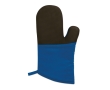 Practical cotton oven glove with a rubberized side colour royal blue