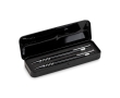 Retractable ballpoint pen, blue ink and mechanical pencil set colour black