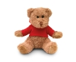 Teddy bear with hooded jacket for children colour red