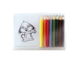 Set with 8 coloured pencils and a small colouring pad colour multicolour