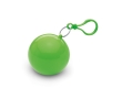 Transparent rain poncho in a plastic ball with a carabiner colour lime
