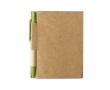 Notebook with mini pen made of recycled materials, A7 colour lime