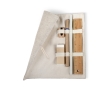 Rollable jute pencil case with pen, ruler, sharpener & eraser colour beige