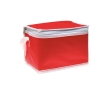 Cooler bag with insulating aluminium foil for 6 cans colour red
