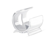 Phone holder with transparent plastic colour white