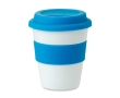 Travel mug with printable band, 350 ml colour blue