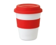 Travel mug with printable band, 350 ml colour red