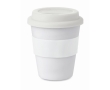 Travel mug with printable band, 350 ml colour white