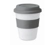 Travel mug with printable band, 350 ml colour grey