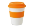 Travel mug with printable band, 350 ml colour orange