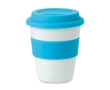 Travel mug with printable band, 350 ml colour turquoise