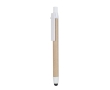 Pen & stylus, sustainably made of recycled cardboard, blue ink colour white