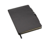 Lined notebook with ballpoint pen for employees, A5 colour black