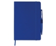 Lined notebook with ballpoint pen for employees, A5 colour blue