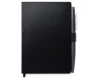 Notebook with lined paper and ballpoint pen, A6 colour black