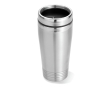 Stainless steel insulated mug for staff and clients, 400 ml colour matt silver