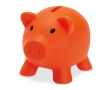Piggy bank in many colours for saving, PVC colour orange